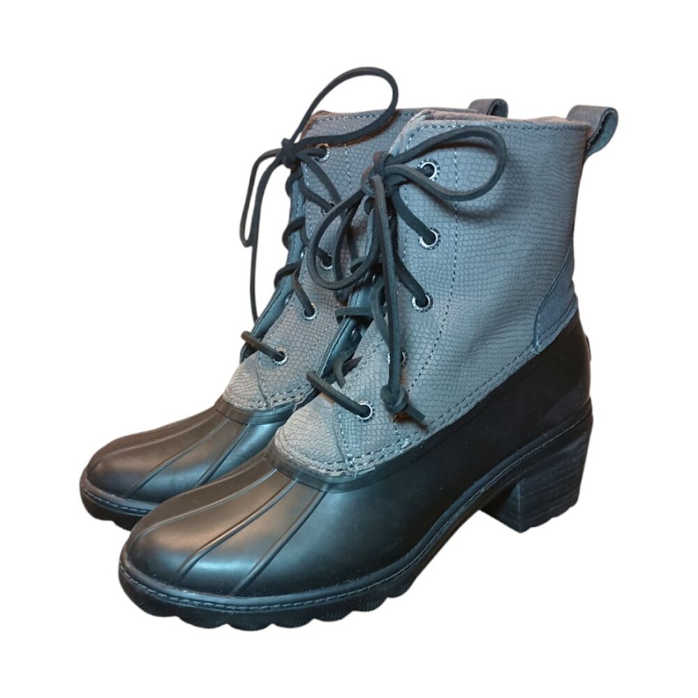 Sperry Women's Saltwater Heel Grey Duck Boots (8.5)
